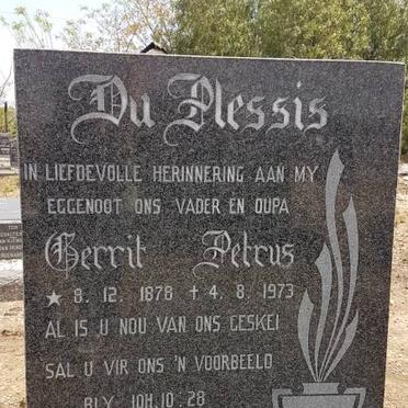 PLESSIS Gerrit Petrus, du 1878-1973