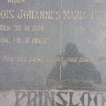 PRINSLOO Francois Johannes 1874-1968 &amp; Maria Petronella 1884-1959