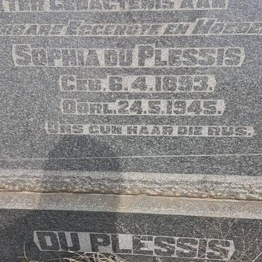 PLESSIS Sophia, du 1893-1945