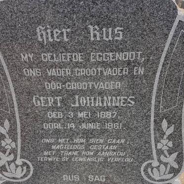 PLESSIS Gert Johannes, du 1887-1961