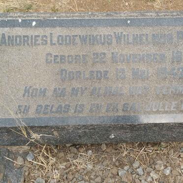 PRETORIUS Andries Lodewikus Wilhelmus 1869-1943