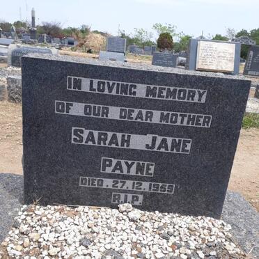PAYNE Sarah Jane -1959
