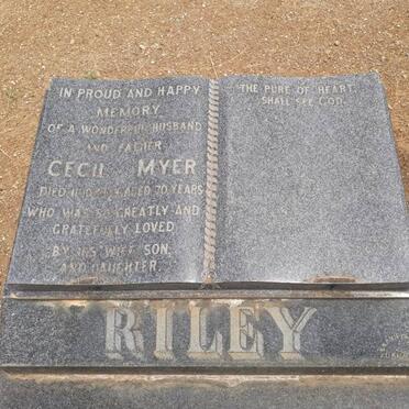 RILEY Cecil Myer