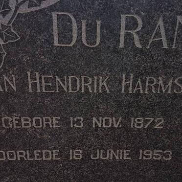 RAND Jan Hendrik Harms, du 1872-1953