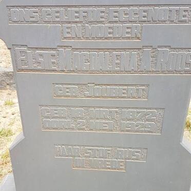 ROOS Elsie Magdalena A. nee JOUBERT 1872-1929