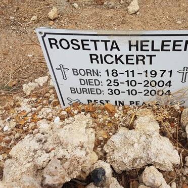 RICKERT Rosetta Heleen 1971-2004