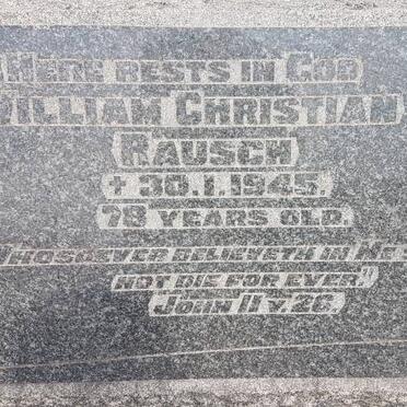 RAUSCH William Christian -1945