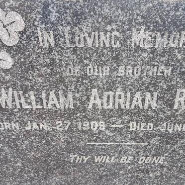 RENOU William Adrian 1909-1929