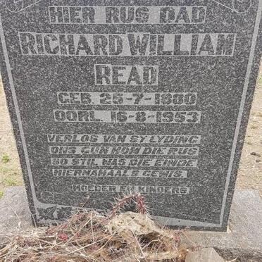 READ Richard William 1880-1953