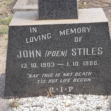 STILES John 1903-1966