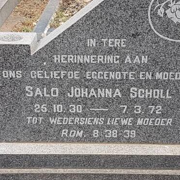 SCHOLL Salo Johanna 1930-1972