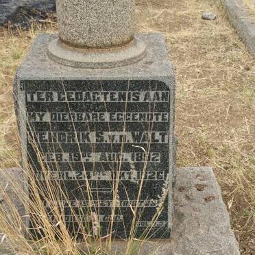 WALT Hendrik S., v.d. 1892-1926