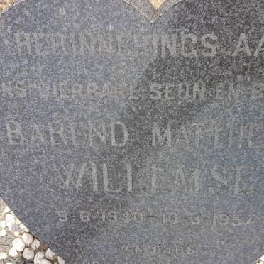 WILLEMSE Barend Mattheus 1910-1957