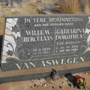 ASWEGEN Willem Herculaas, van 1896-1971 &amp; Catharina Dorothea KRUGER 1908-1989