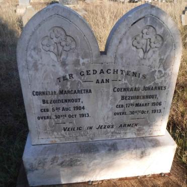 BEZUIDENHOUT Cornelia Margaretha 1904-1913 :: BEZUIDENHOUT Coenraad Johannes 1906-1913