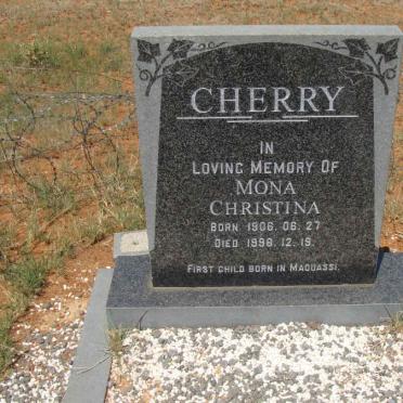 CHERRY Mona Christina 1906-1996
