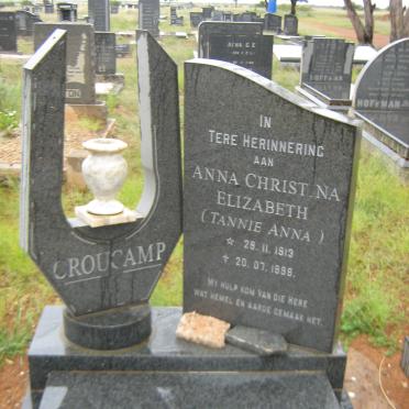 CROUCAMP Anna Christina Elizabeth 1913-1999