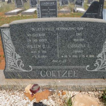COETZEE Willem H.J. 1891-1964 &amp; Catharina E. BRAND 1895-1980