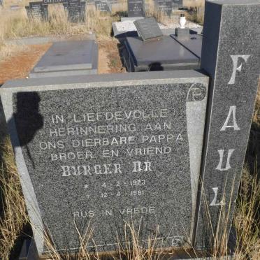 FAUL Burger D.R. 1923-1981