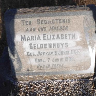 GELDENHUYS Maria Elizabeth nee DREYER 1892-1952
