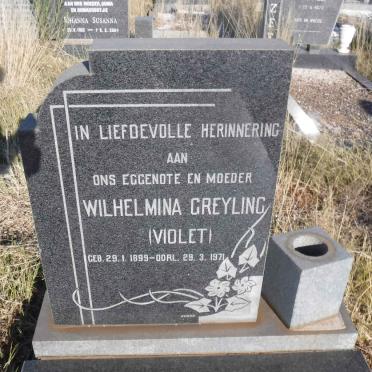 GREYLING Wilhelmina 1899-1971