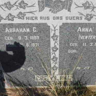 GREYLING Abraham G. 1889-1971 &amp; Anna M. VENTER 1916-