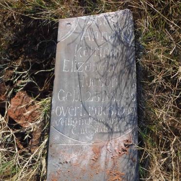 HUDSON Anna Katrina Elizabeth 1908-1930
