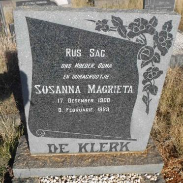 KLERK Susanna Magrieta, de 1900-1993