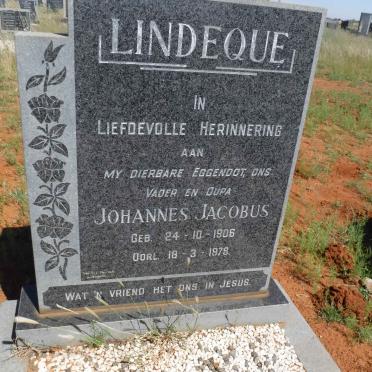 LINDEQUE Johannes Jacobus 1906 - 1978