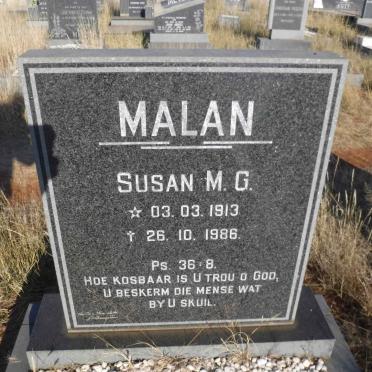 MALAN Susanna M.G. 1913-1986