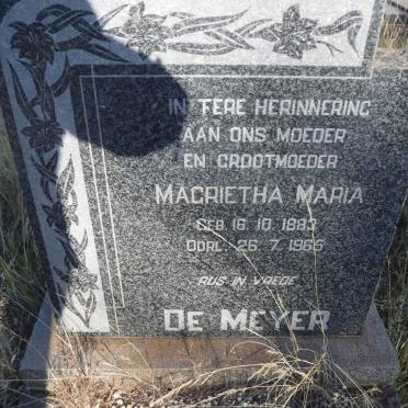 MEYER Magrietha Maria, de 1883-1965
