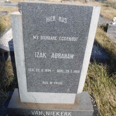 NIEKERK Izak Abraham, van 1894-1969