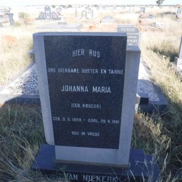 NIEKERK Johanna Maria, van nee KRUGER 1899-1981