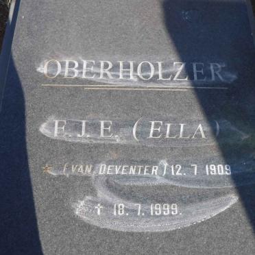 OBERHOLZER  E.J.E. nee VAN DEVENTER 1909-1999