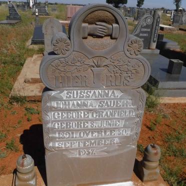 SAUER Sussanna Johanna nee CRANFIELD 1891-1937