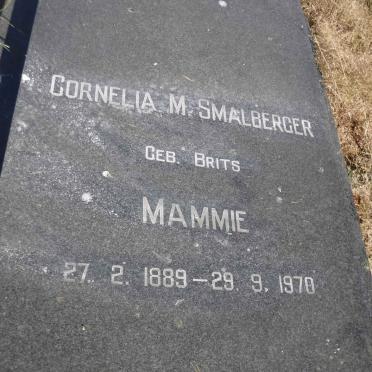 SMALBERGER Cornelia M. nee BRITS 1889-1970