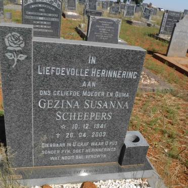 SCHEEPERS Gezina Susanna 1941-2003