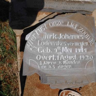 VERMEULEN Dirk Johannes Lodewikes 1917-1920