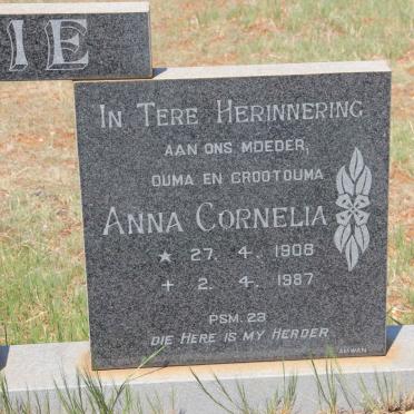 VISAGIE Anna Cornelia 1908-1987