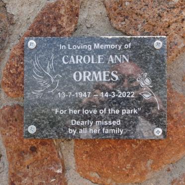 ORMES Carole Ann 1947-2022