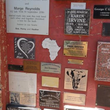 12. Memorial Wall - see names