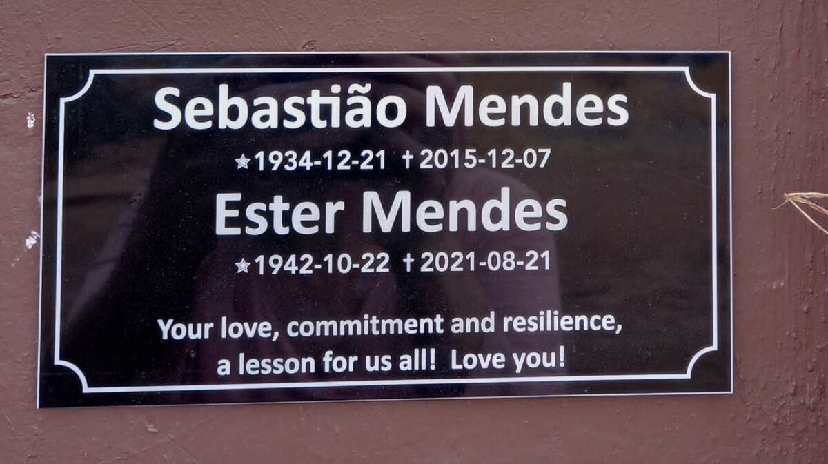 MENDES Sebastiao 1934-2015 & Ester 1942-2021