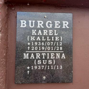 BURGER Karel 1936-2019 & Martiena 1937-