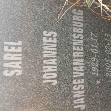 RENSBURG Sarel Johannes, Janse van 1929-2005