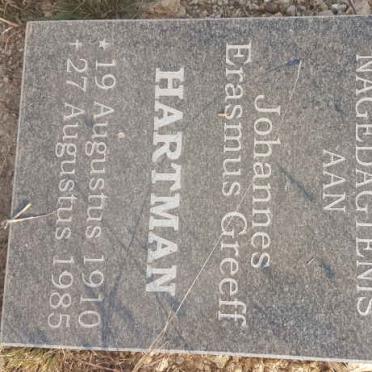 HARTMAN Johannes Erasmus Greeff 1910-1985