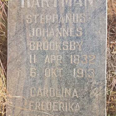 HARTMAN Stephanus Johannes Brooksby 1832-1913 &amp; Carolina Frederika Wilhelmina POHL 1840-1935