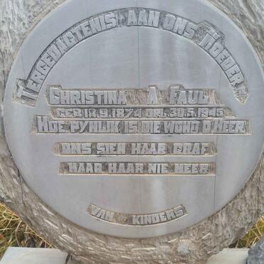 FAUL Christina A. 1874-1945