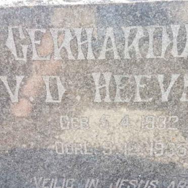 HEEVER Gerhardus, v.d. 1932-1935