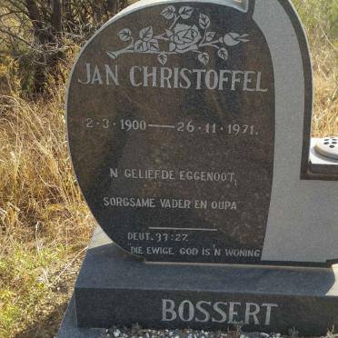 BOSSERT Jan Christoffel 1900-1971