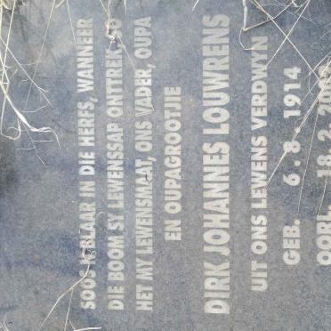 LOUWRENS Dirk Johannes 1914-2002